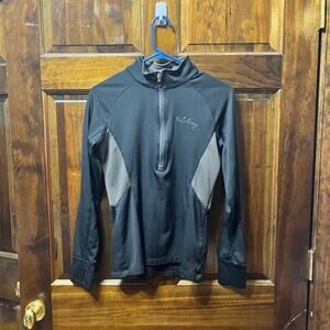 Under Armour US Army 1/4 Zip Pullover Jacket Women's M Black Gray Mesh